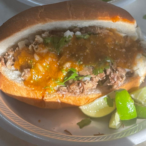 Torta de birria